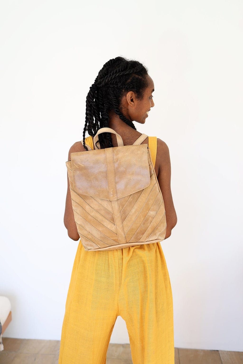 ShopYego Bags Texture Beige Makanisa Backpack