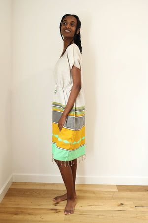 ShopYego Dress Chartreuse & Grey Saba Dress