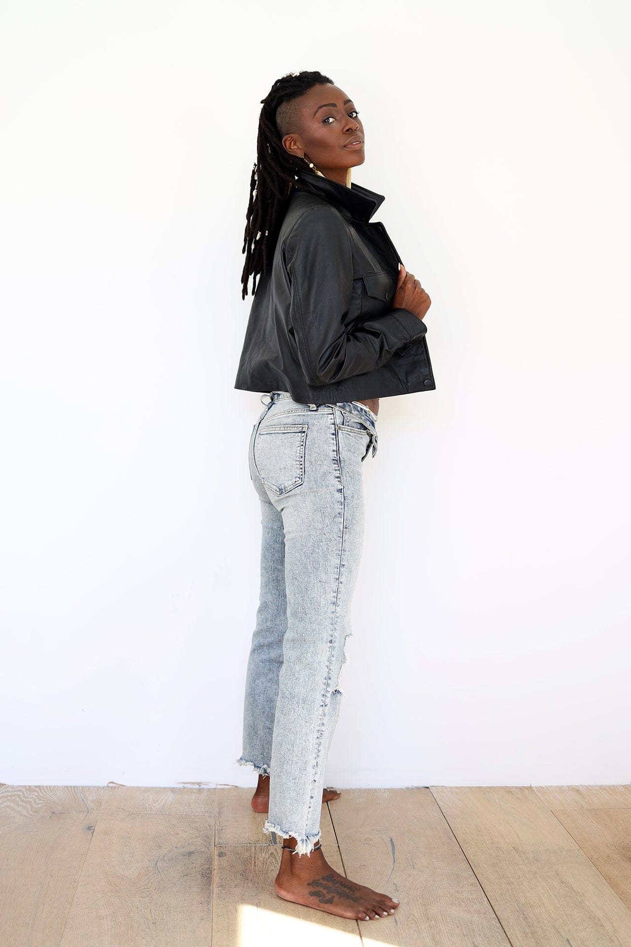 ShopYego Jackets Sara Moto Leather Jacket