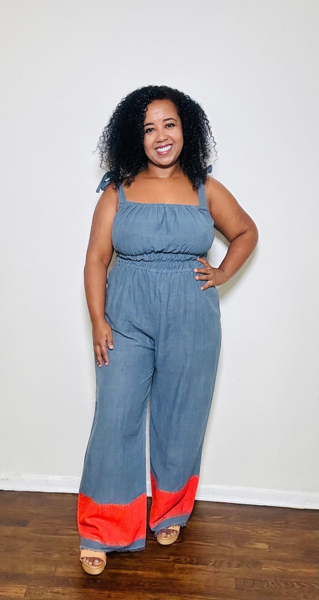 ShopYego Jumpsuits Blue-Grey & Rouge II Sebie Jumpsuit