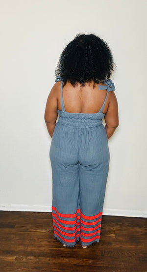 ShopYego Jumpsuits Blue-Grey Sebie Jumpsuit