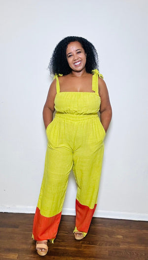 ShopYego Jumpsuits Chartreuse Sebie Jumpsuit