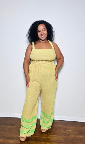 ShopYego Jumpsuits Desert Khaki w/ Green Blen Jumpsuit