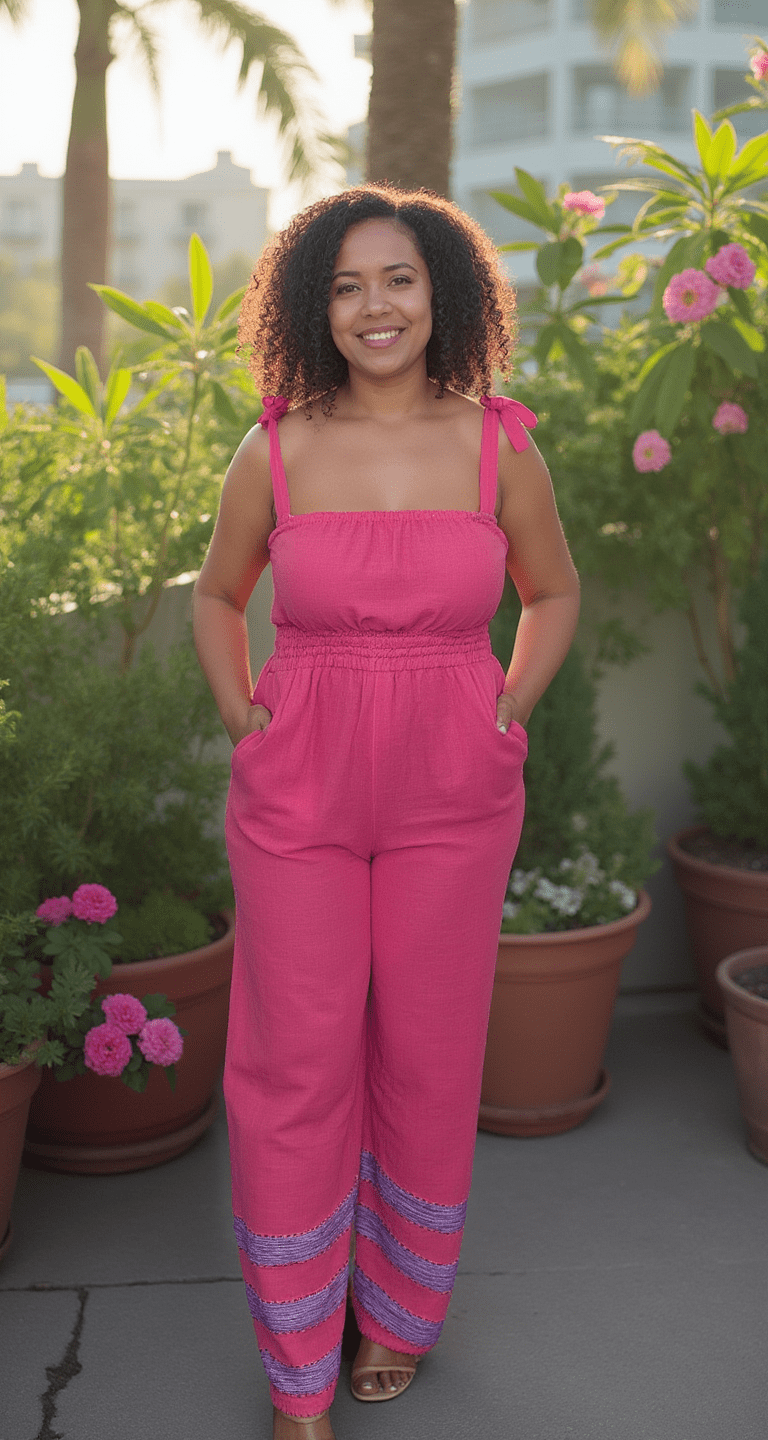 ShopYego Jumpsuits Fuschia Sebie Jumpsuit