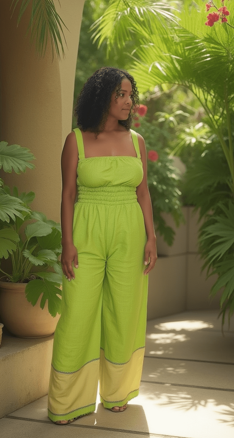 ShopYego Jumpsuits Lime Green Sebie Jumpsuit