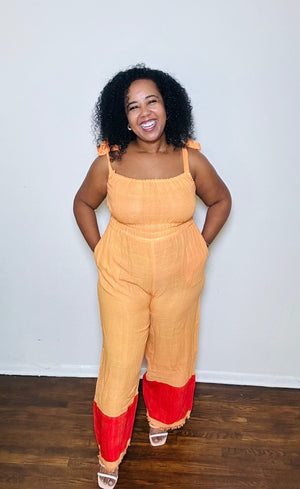 ShopYego Jumpsuits Orange Sebie Jumpsuit