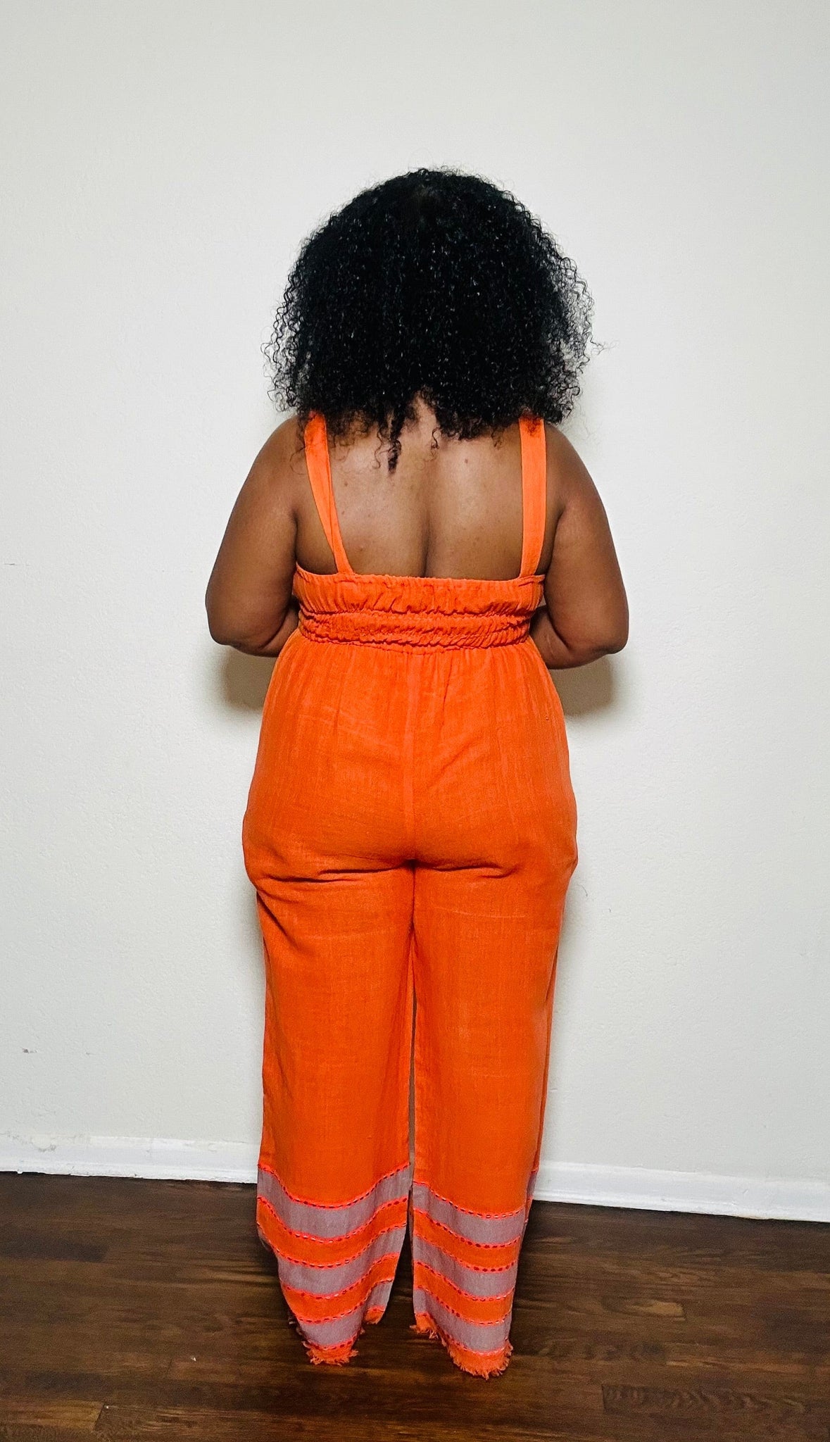 ShopYego Jumpsuits Pumpkin Orange Blen Jumpsuit