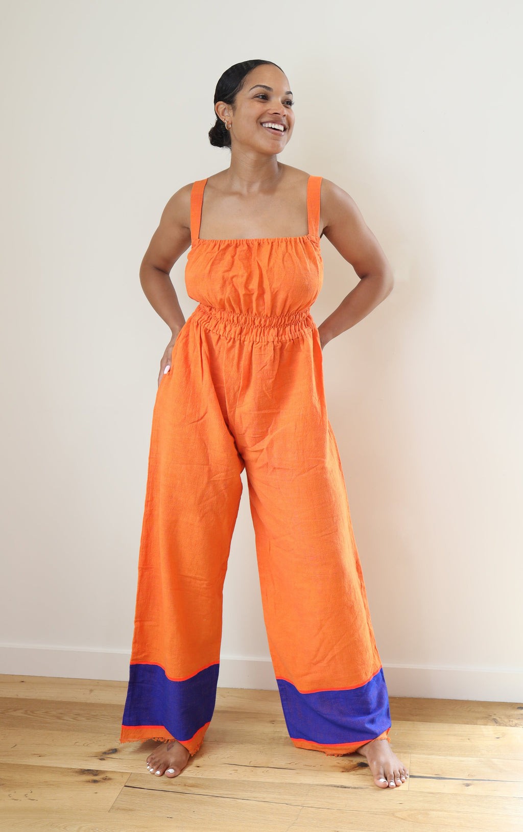 ShopYego Jumpsuits Tangerine & Violet Blen Jumpsuit