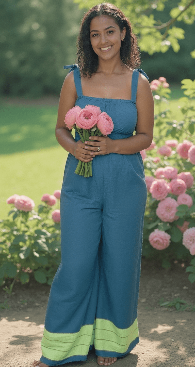 ShopYego Jumpsuits Teal & Lime Sebie Jumpsuit