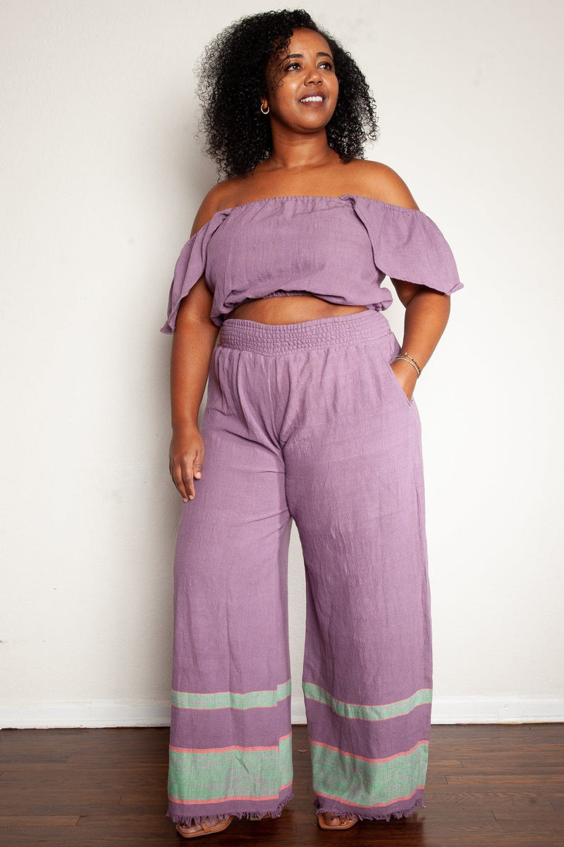 ShopYego Pant Set Lavender Munaye Top & Kidist Pants Set